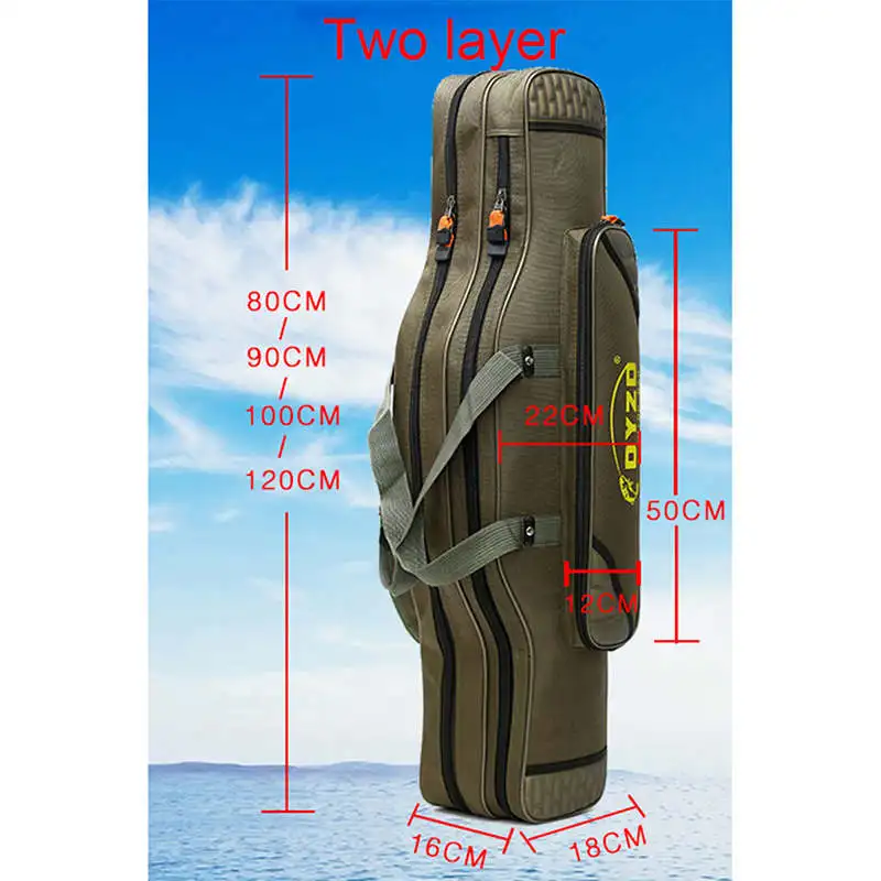120cm 2 layer Весенняя Новинка Высокое качество большой живот Водонепроницаемый сумка для рыболовных снастей 80/90/100/120 см 2/3/4 Слои большой Ёмкость сумка для рыбалки на открытом воздухе - Цвет: 120cm 2 layer