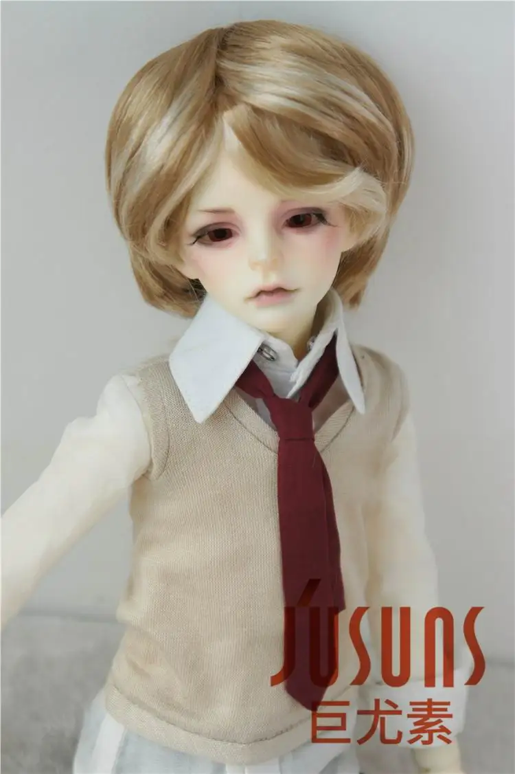 JD192 1/4 модный синтетический мохеровый парик BJD кукла парик природа мальчишеская 7-8 дюймов MSD кукла аксессуары