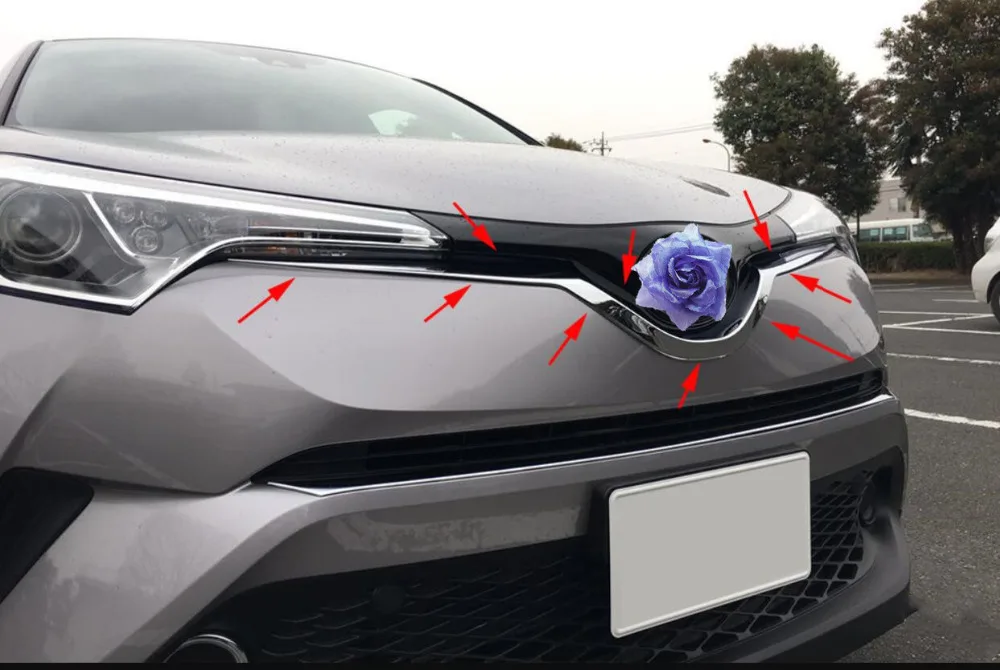 ABS chrome авто спереди решетка облицовки радиатора для Toyota C-HR Автоаксессуары Стайлинг 1 шт