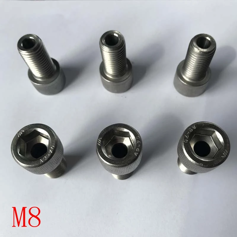 

2pcs Stainless steel hollow hexagon socket head screw hollow bolt lamp threading screw through hole M8