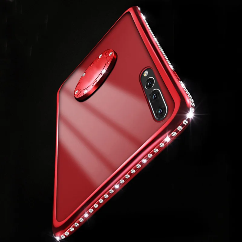 Rheinruby Блестящий силиконовый чехол со стразами для huawei P20 Nova 3i mate 20 Pro X 8 9 10 Honor 8X