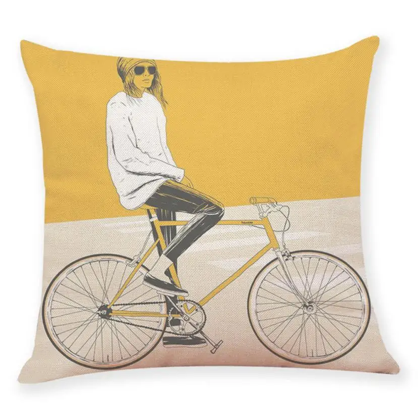 Home Decor Чехлы желтый Стиль Бросьте наволочку наволочки для автомобиля Прямая JA22