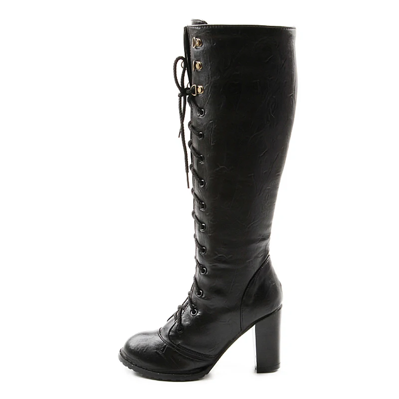 Женские высокие сапоги taofen теплые зимние на высоком каблуке QLB009 размер 34 43|high heel