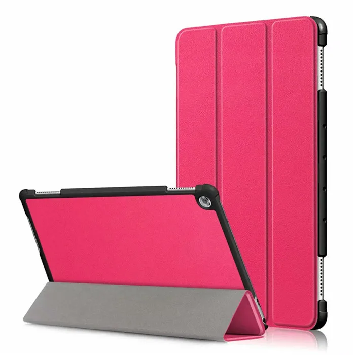 ka si te-rose red Ультратонкий окрашенный защитный чехол для huawei MediaPad M5 Lite 10,1 BAH2-L09/W19 DL-AL09 планшет Магнитный чехол из искусственной кожи - Цвет: ka si te-rose red