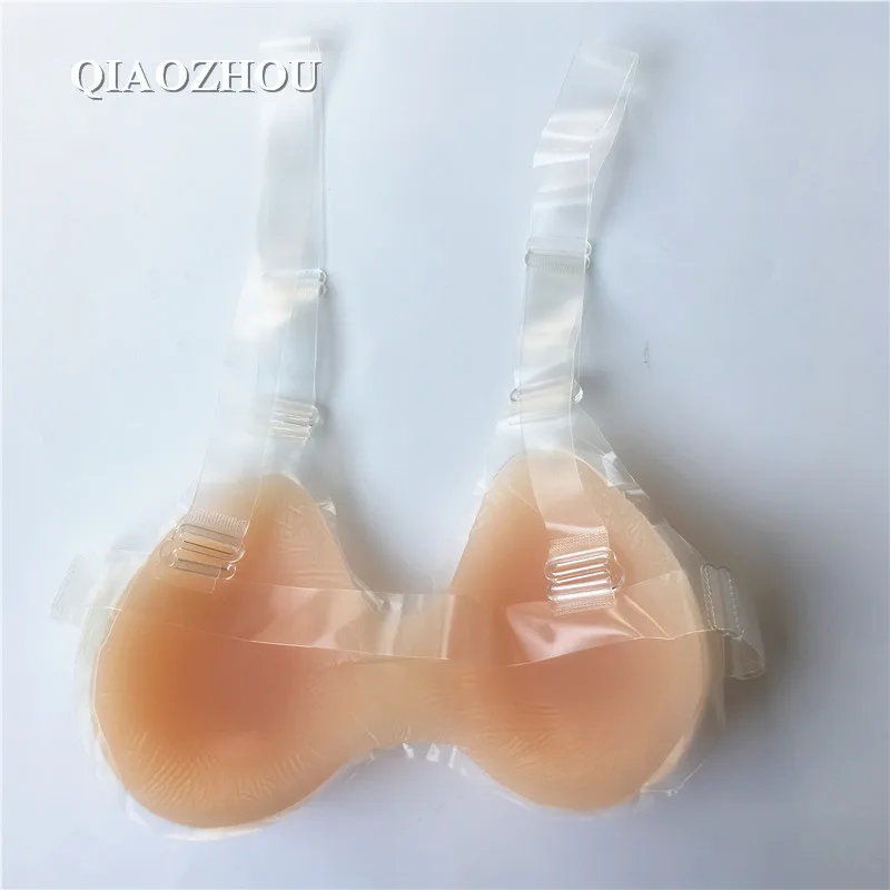 500g strap on fake breasts crossdresser small A cup wearable realistic silicone breast form