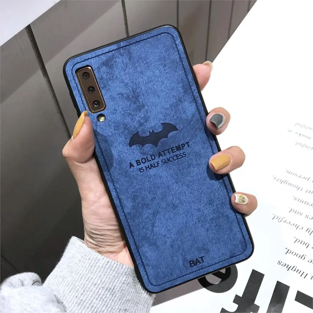 Ткань Винтаж Летучая мышь чехол для Samsung Galaxy A7 2018 A6 плюс M20 M10 S10 S10E S9 S8 S7 Edge Note 9 8 кожа