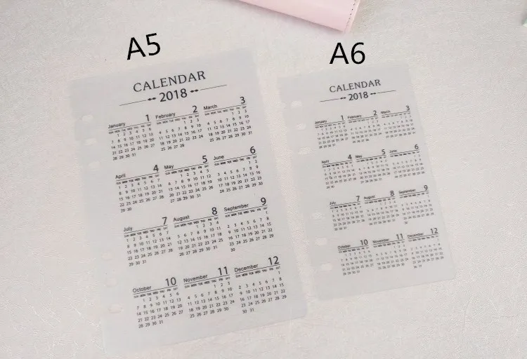 Календарь PP пластина Kalendar коврик матовый защитный внутренний бумажный разделитель планировщик персональный Органайзер-разделитель