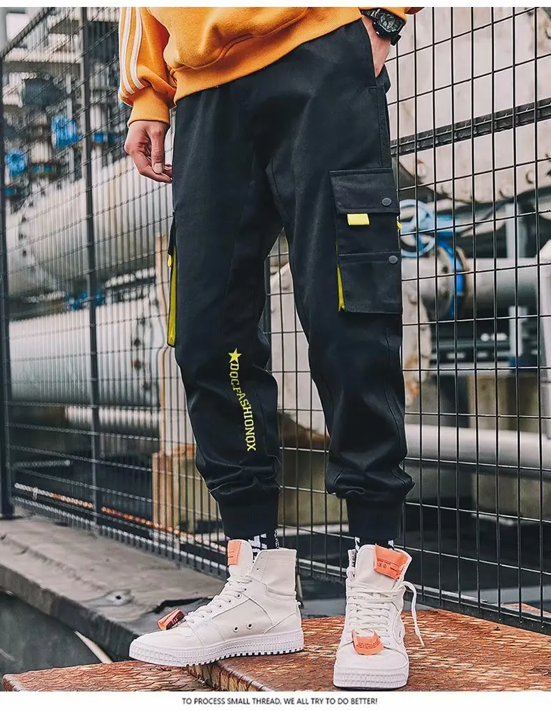 Брюки мужские спортивные повседневные штаны для бега в стиле хип хоп High Street с