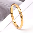 Простые гладкие антиаллергенные обручальные кольца из титановой стали под розовое золото для мужчин и женщин, бижутерия в подарок 6C3024