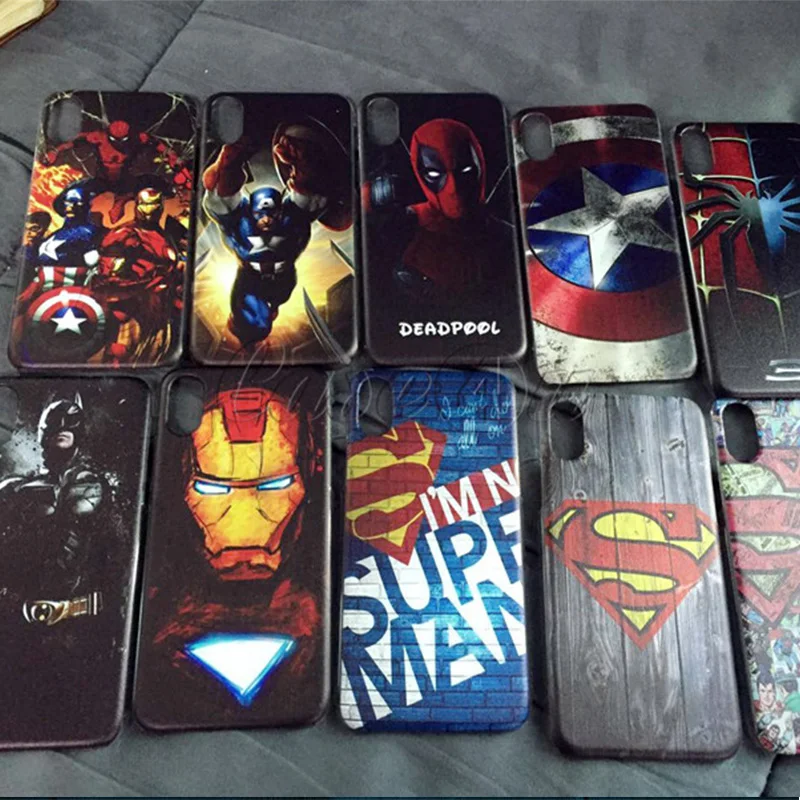 Чехол Marvel, Мстители, Супермен, чехол для iPhone X, 5S, 6, 6 S, 7, 8 Plus, паук Бэтмэн, Капитан Америка, чехол для телефона для iPhone 10