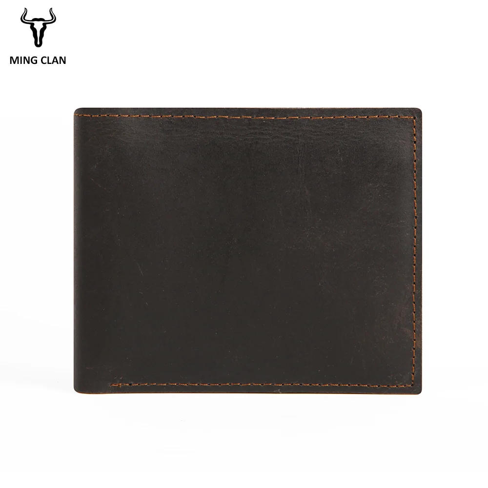 Мужской кошелек из натуральной коровьей кожи с RFID-защитой винтажный для мелочи