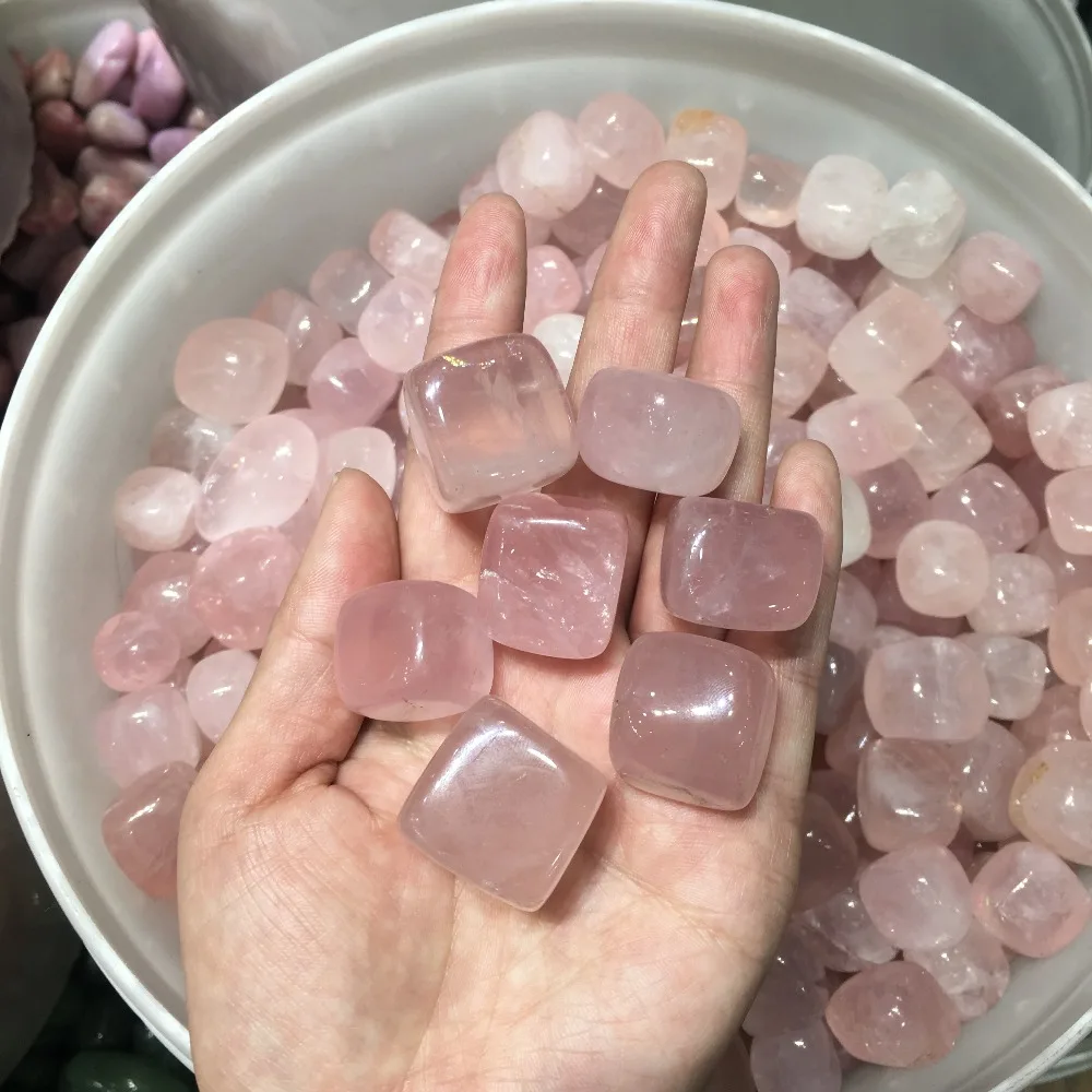 Натуральный розовый кварцевый кристалл Полированный камень исцеление|Камни| |
