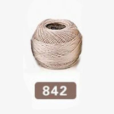 842 72 цвета французский DMC80 ART19 ручной работы кружево крючком вышивка мягкая пряжа цветок Вязание крючком нитки для ручного вязания 80 метров - Цвет: 842
