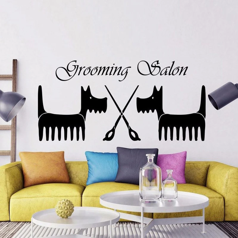 

Креативная самодельная Наклейка на стену для домашних животных в салоне красоты ПВХ водонепроницаемые съемные обои домашний декор JG1025 нак...