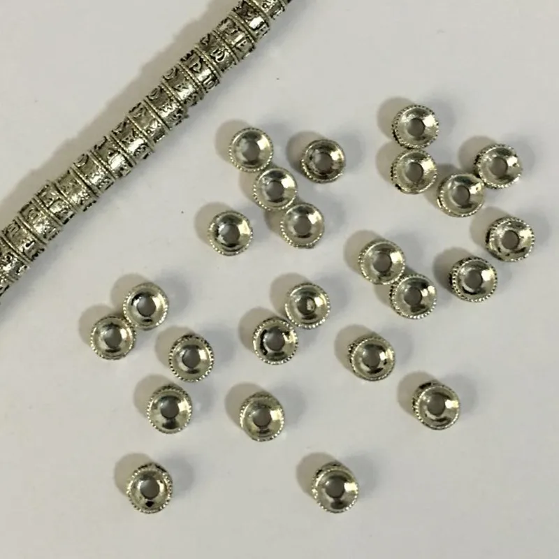 6/8/10/12/14mm Vintage Tibetan Silver Spacer Beads Hole Nepal Buddha DIY Jewelry Accessories 10pcs J0701 | Украшения и аксессуары