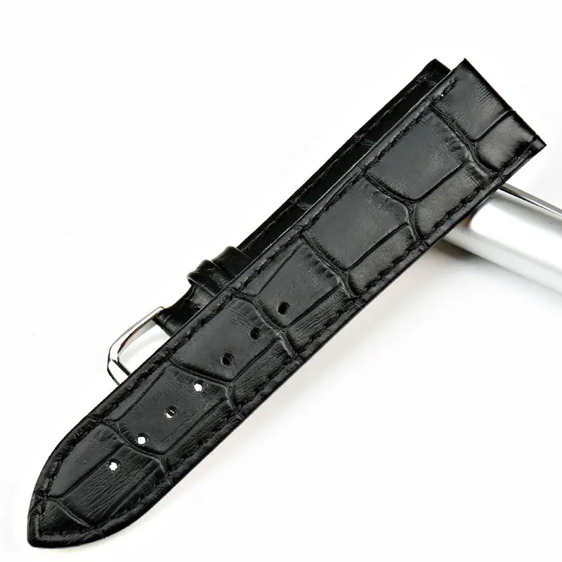 Ремешок для часов MAIKES ремешок из натуральной кожи 18 19 20 22 мм черный|22mm black|genuine leather