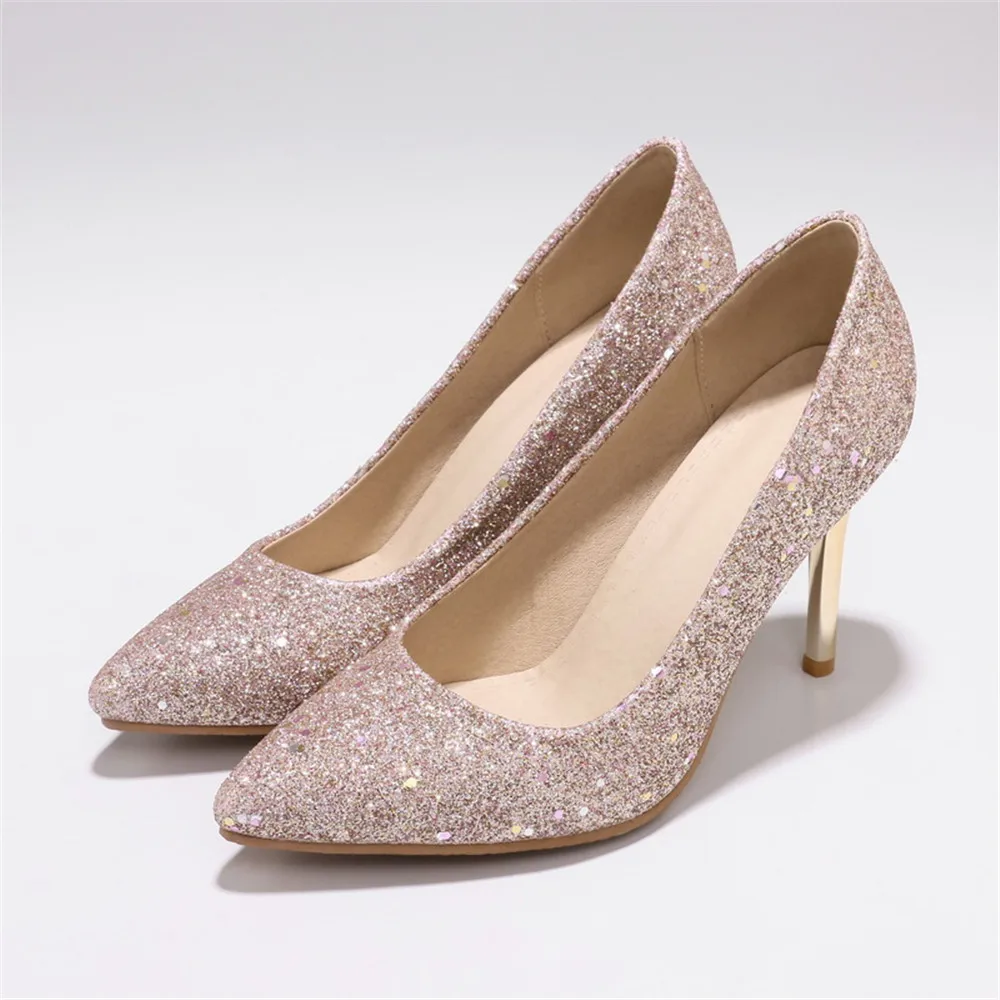 

ASUMER plus size 33-46 fashion spring autumn pumps shoes woman pointed toe elegant wedding shoes women high heels shoes