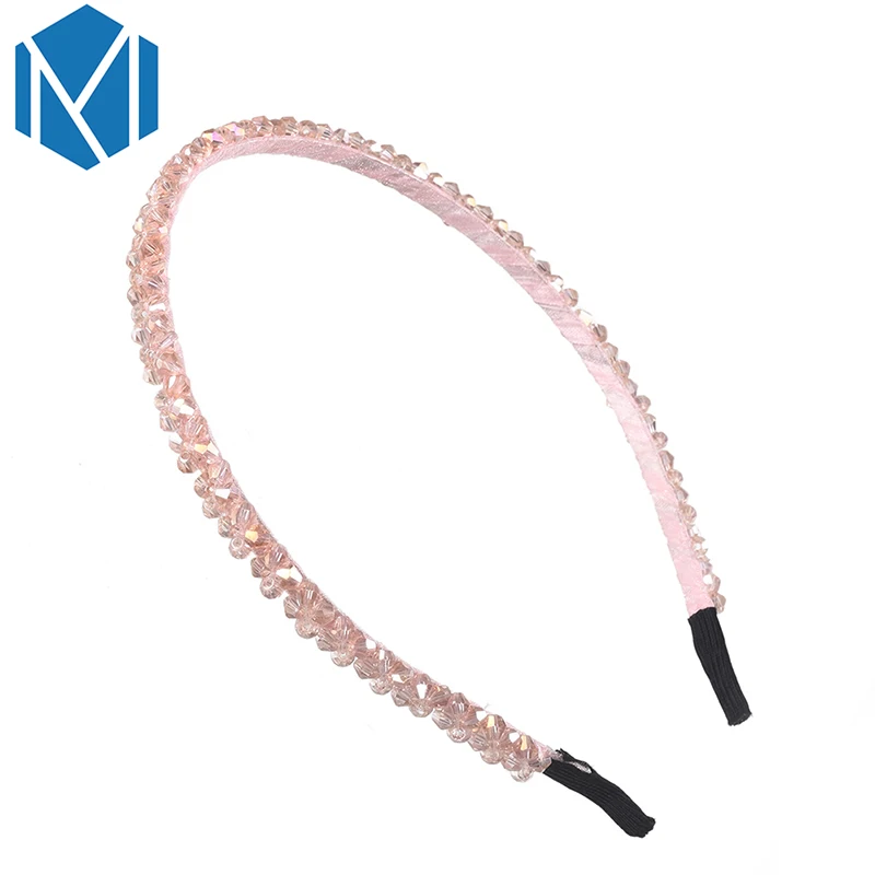 C M MISM женские хрустальные металлические резинки для волос свадебные головные уборы девочек из розового