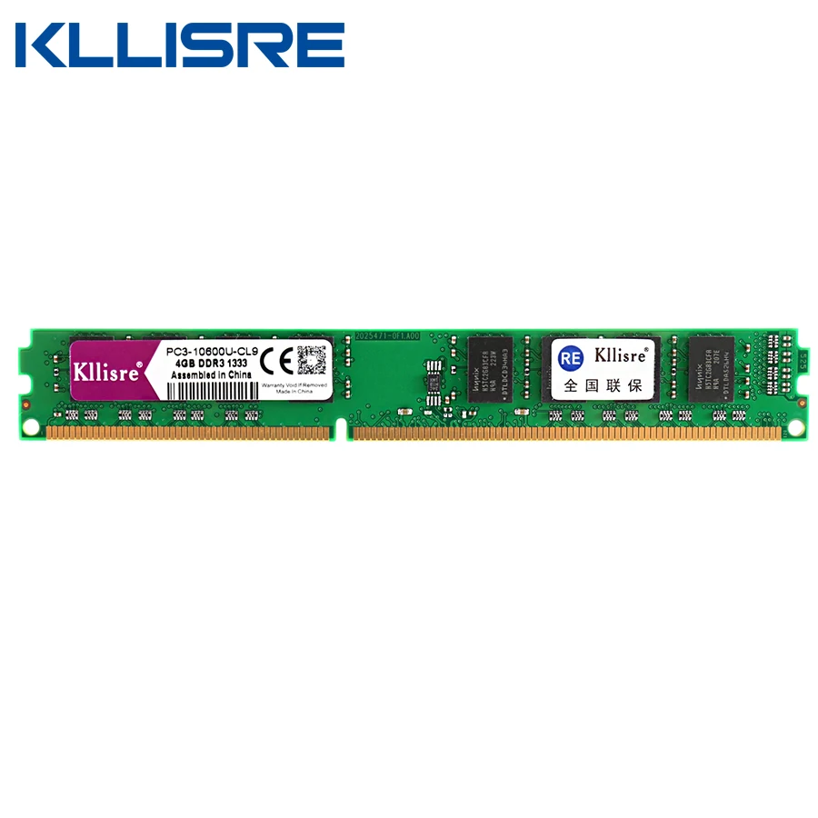 Kllisre DDR3 оперативная память 4 Гб 1333 МГц Desktop Memory non ecc (без коррекции ошибок)