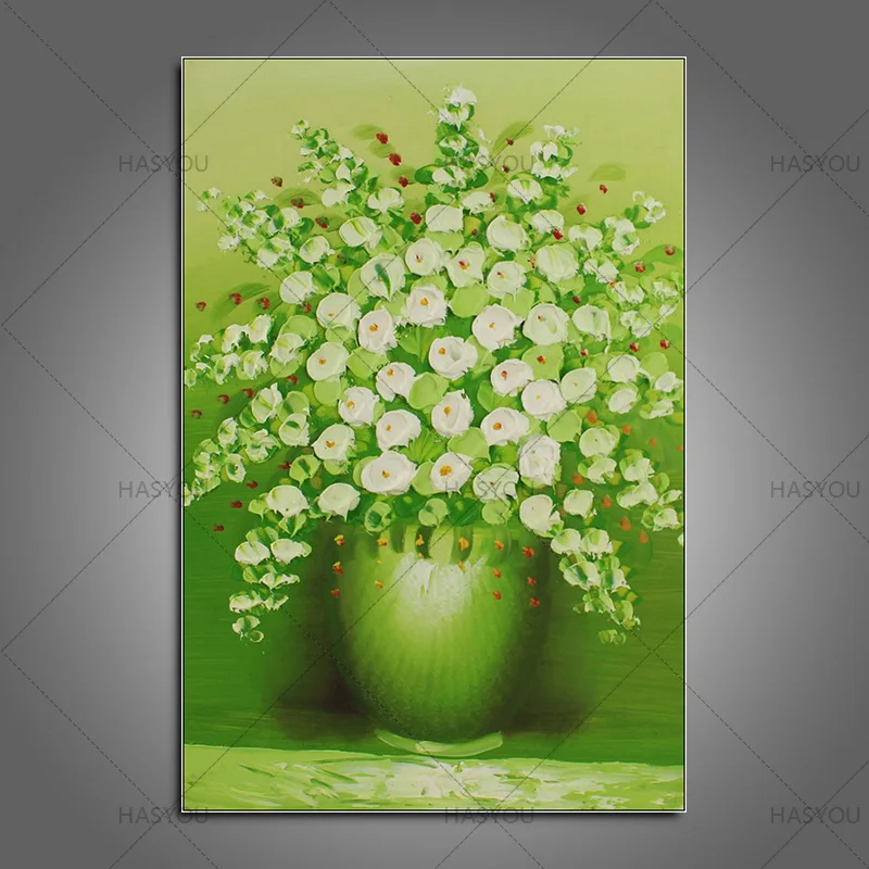 Large flower painting Handpainted Flower Abstract Oil Painting On Canvas Wall Art Pictures For Live Room office Home Decor | Дом и сад
