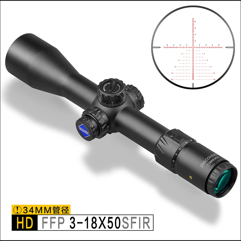Обнаружение HD 3 18X50SFIR FFP дальность стрельбы охотничий снайпер тактическая съемка