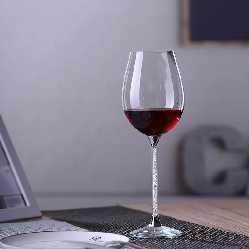 European creative crystal base rhinestone goblet Swarovski elements Elegant cup red wine glass | Дом и сад