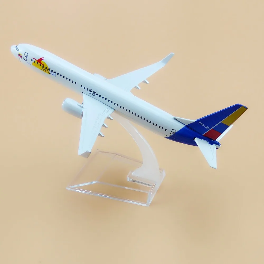 16cm Air Colombia SATENA Airlines Airplane Model Boeing 737 B737 800 Airways Plane Aircraft Free Shipping | Дом и сад