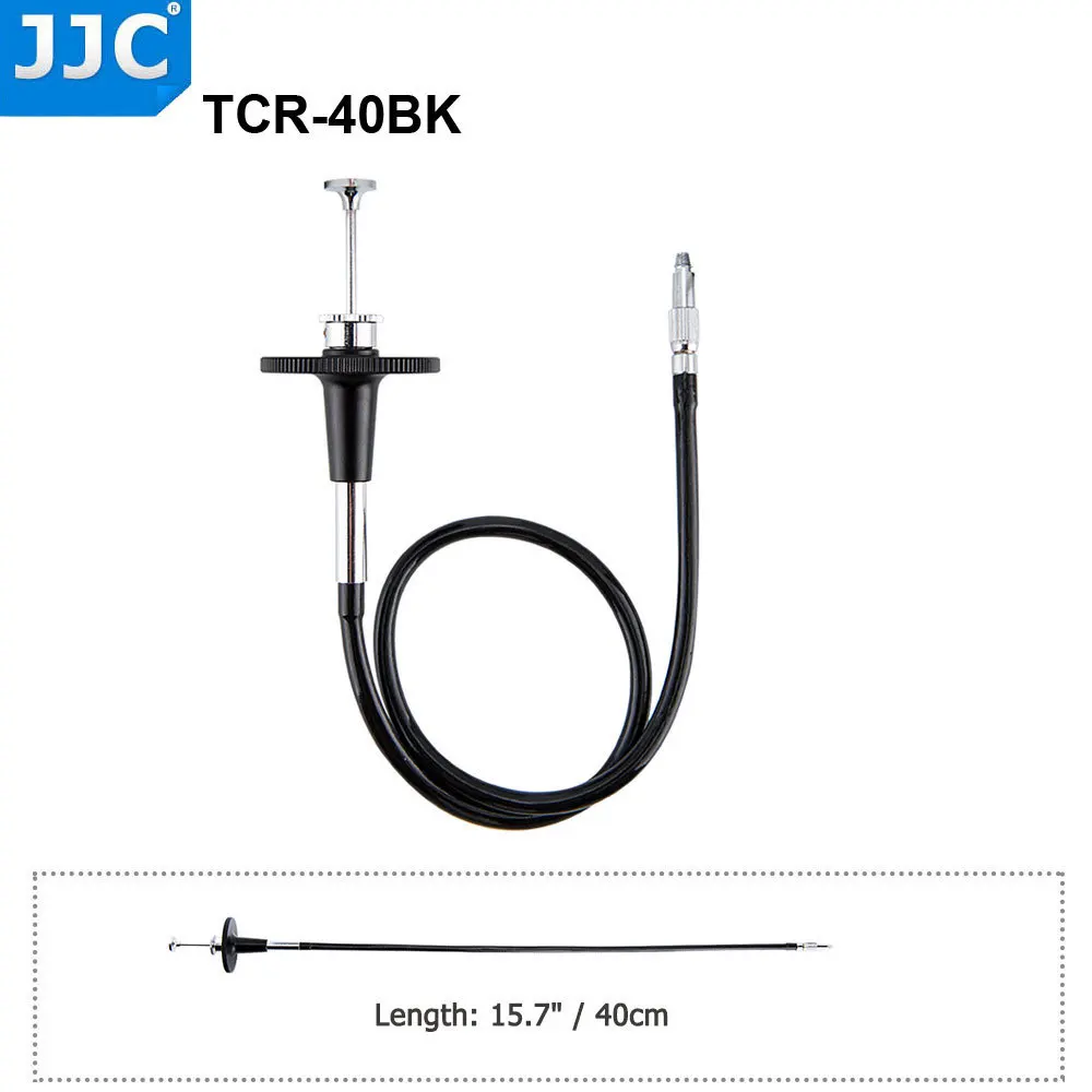 TCR-40BK JJC 700 см механическая блокировка Камера Спусковое устройство затвора кабель Дистанционное Управление шнур с резьбой тросик с объемным замок - Цвет: TCR-40BK