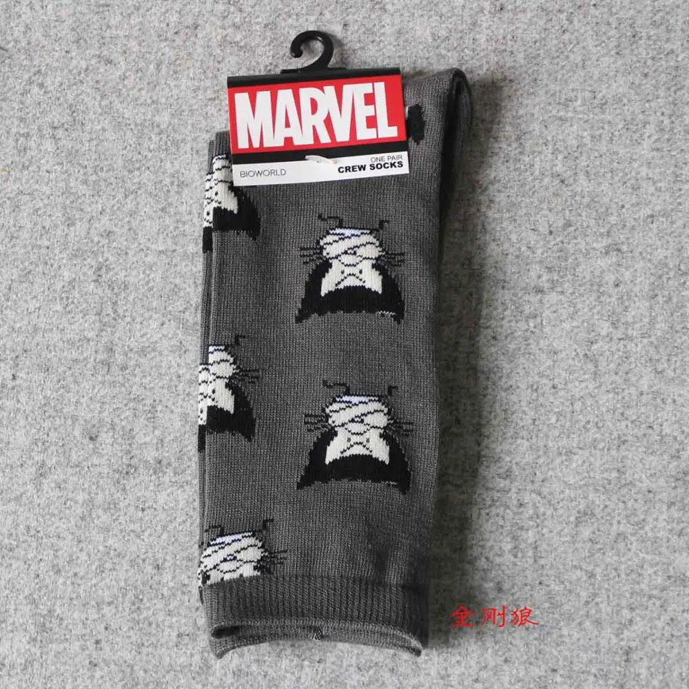 1 Герой комиксов Marvel General/Носки Теплые повседневные носки до колена с рисунком Железного человека Капитана Америки - Цвет: 1