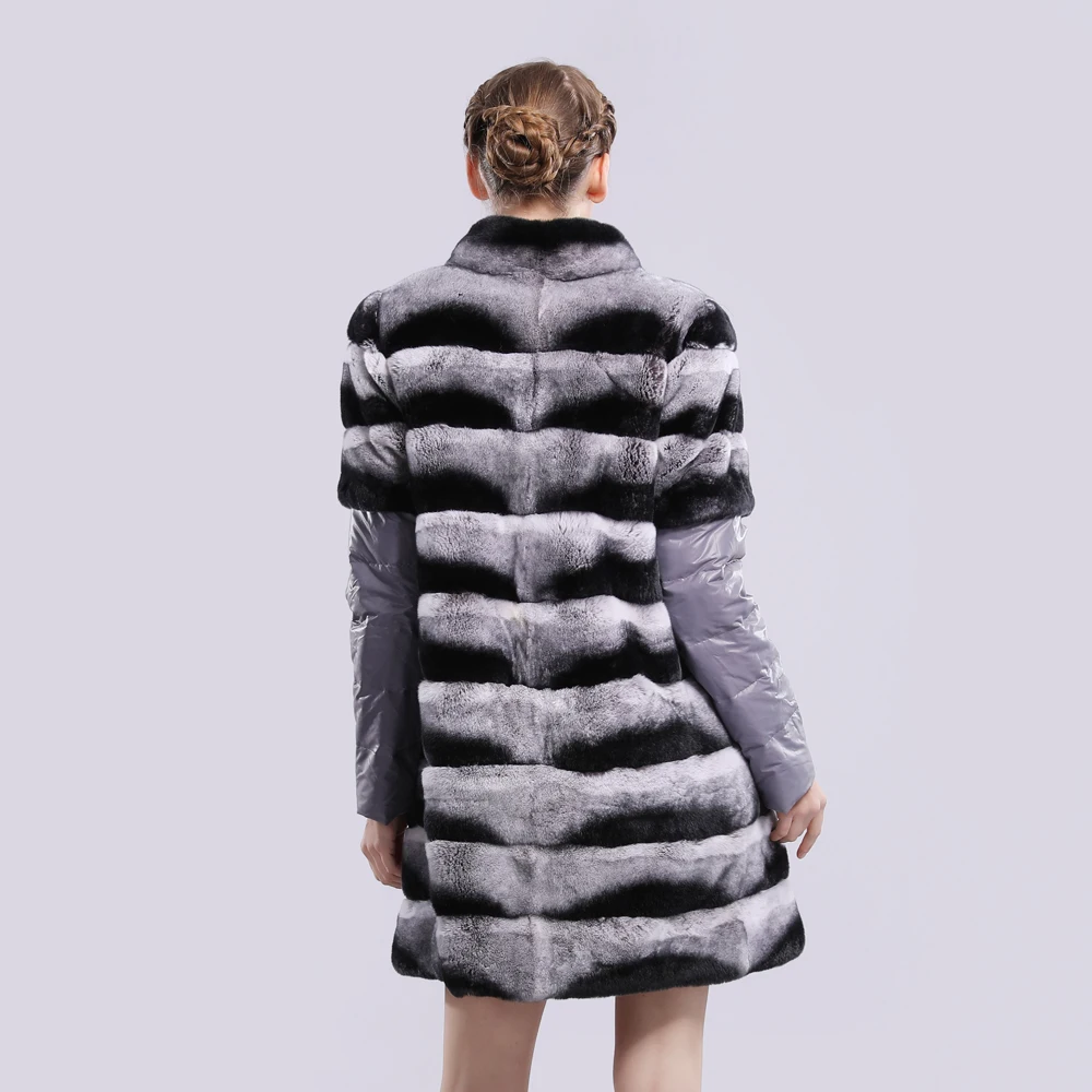 2020 зимние длинные Стиль натуральная Рекс меховая куртка Женская Толстая Шуба из