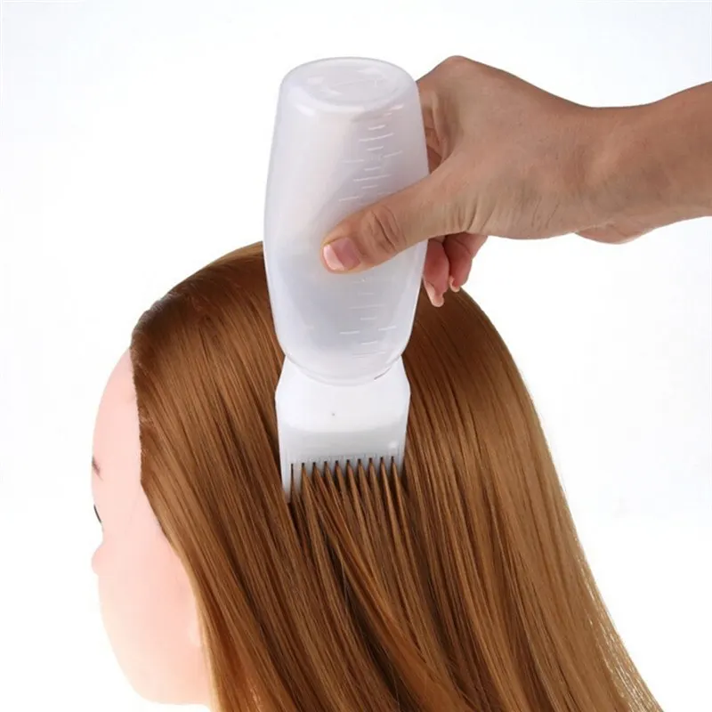 Раскрашивание волос расческа бутылка со шкалой цифровой аппликатор сделай сам