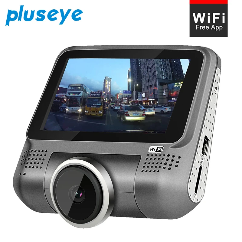 Pluseye Автомобильный dvr HD 1080 P мини Wi Fi поворотный объектив ночное видение