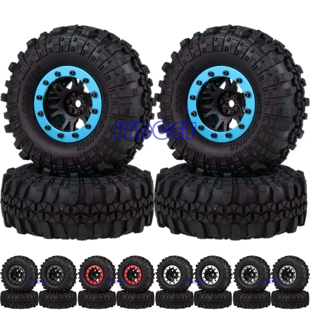 4 шт. 1 9 &quotнейлоновый обод колеса и алюминиевые шины Beadlock 110 мм для RC 1/10 Rock Crawler TRX4