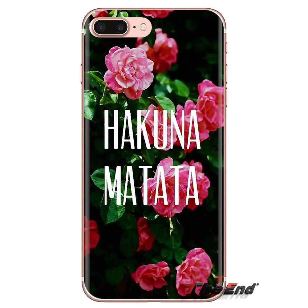 Hakuna Matata мягкие прозрачные чехлы для Samsung Galaxy S3 S4 S5 Mini S6 S7 Edge S8 S9 S10 Plus Note 3 4 5 8 9 |
