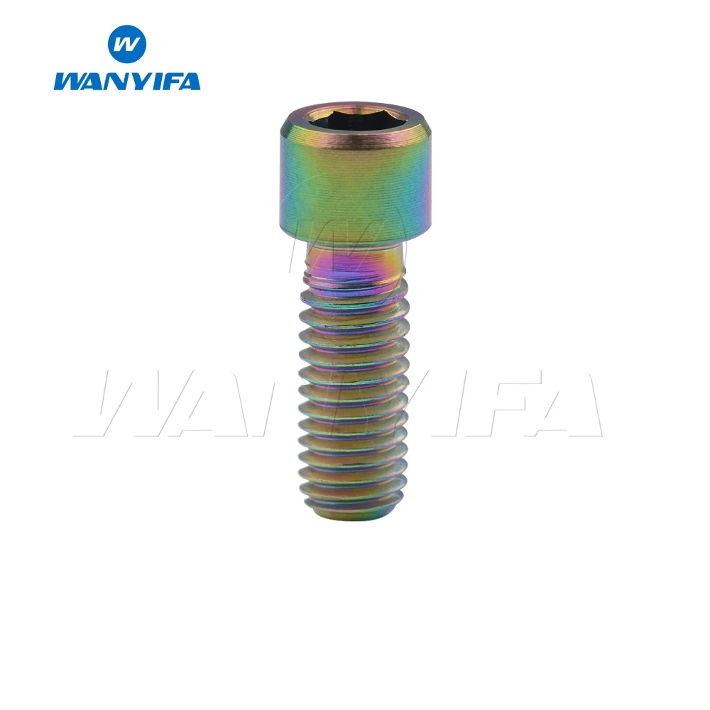 M4x10 Rainbow Wanyifa Винт С Титановым болтом M4x10 13,5 15 20 25 мм маленькая головка клеймо для велосипеда задний/передний переключатель H/L Регулировка - Цвет: M4x10 Rainbow