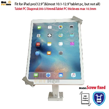 Online Tablet Universale Di Montaggio A Parete Del Supporto Anti-furto Staffa Di Montaggio Blocco Di Supporto Del Banco Di Mostra Per Il 10.1-12.9 IPad Samsung Huawei ASUS