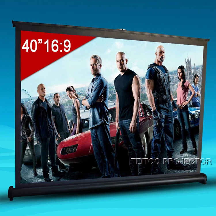 Портативный быстро складывающийся стол из белого пластика 40 дюймов 16:9 |