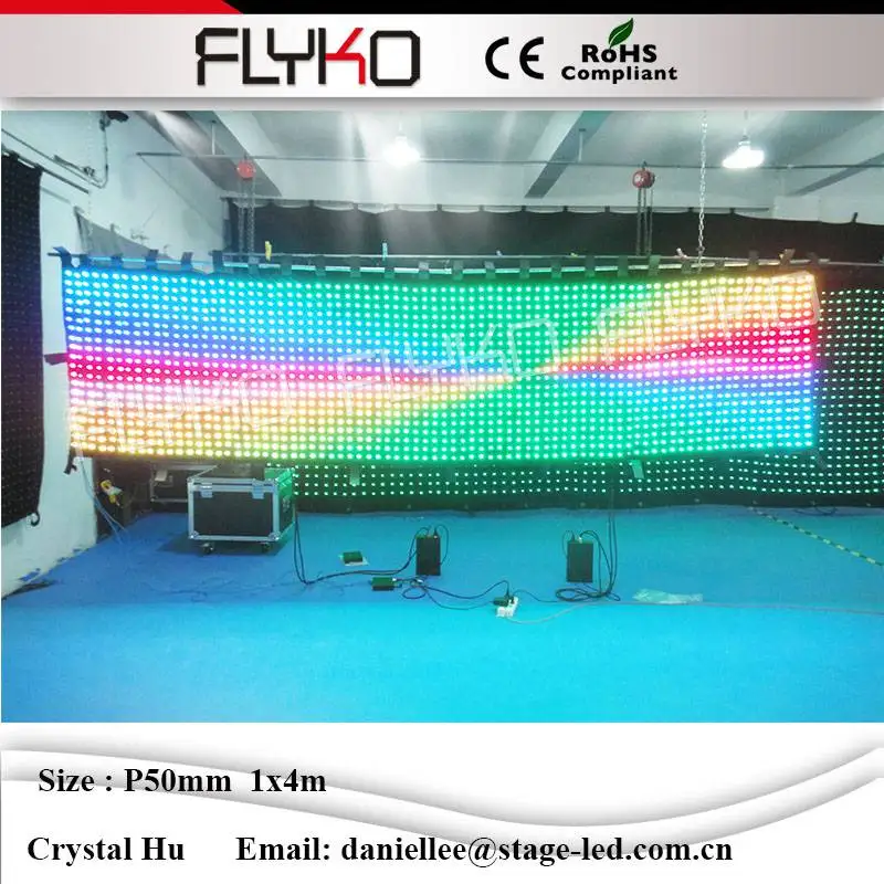 Высокое качество складной светодиодный дисплей движущийся СВЕТОДИОДНЫЙ занавес