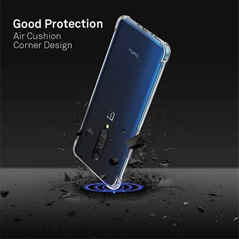 Противоударный чехол для Oneplus 7 Pro прозрачный силиконовый 6T 6 5T 5 3T 3 прозрачная