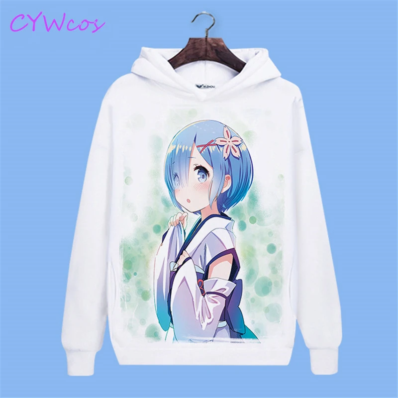 Rem and Ram Re:Life in a different world of zero куртка с капюшоном для косплея топ принтом аниме