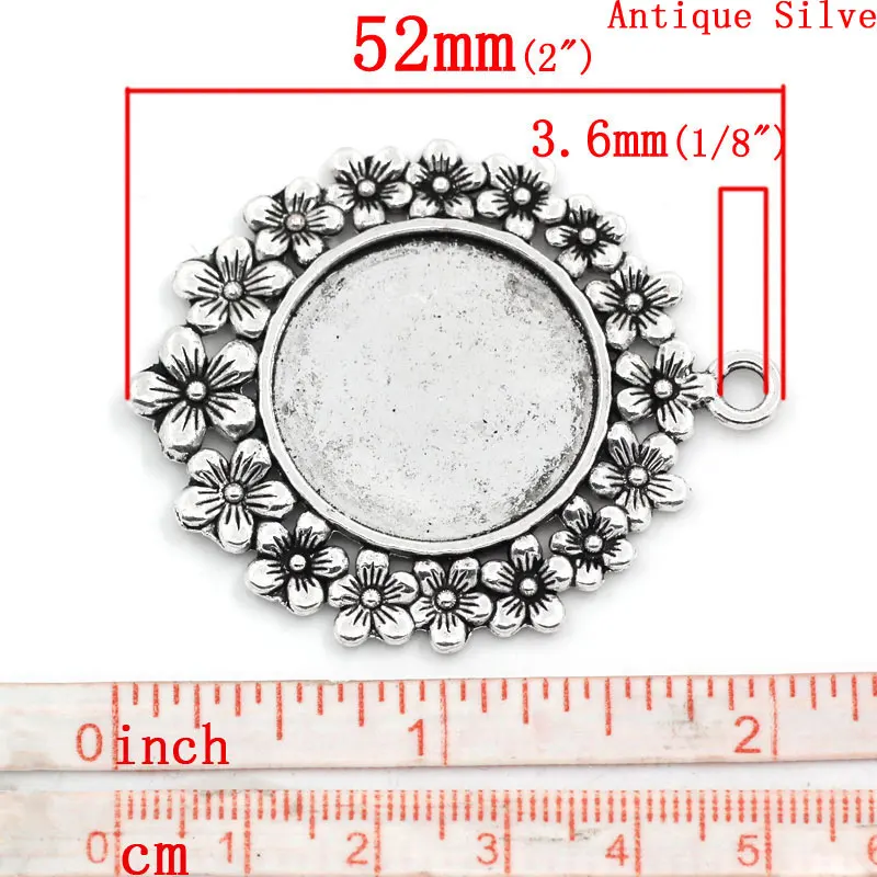 Очаровательные Подвески DoreenBeads из цинкового сплава круглые антикварные