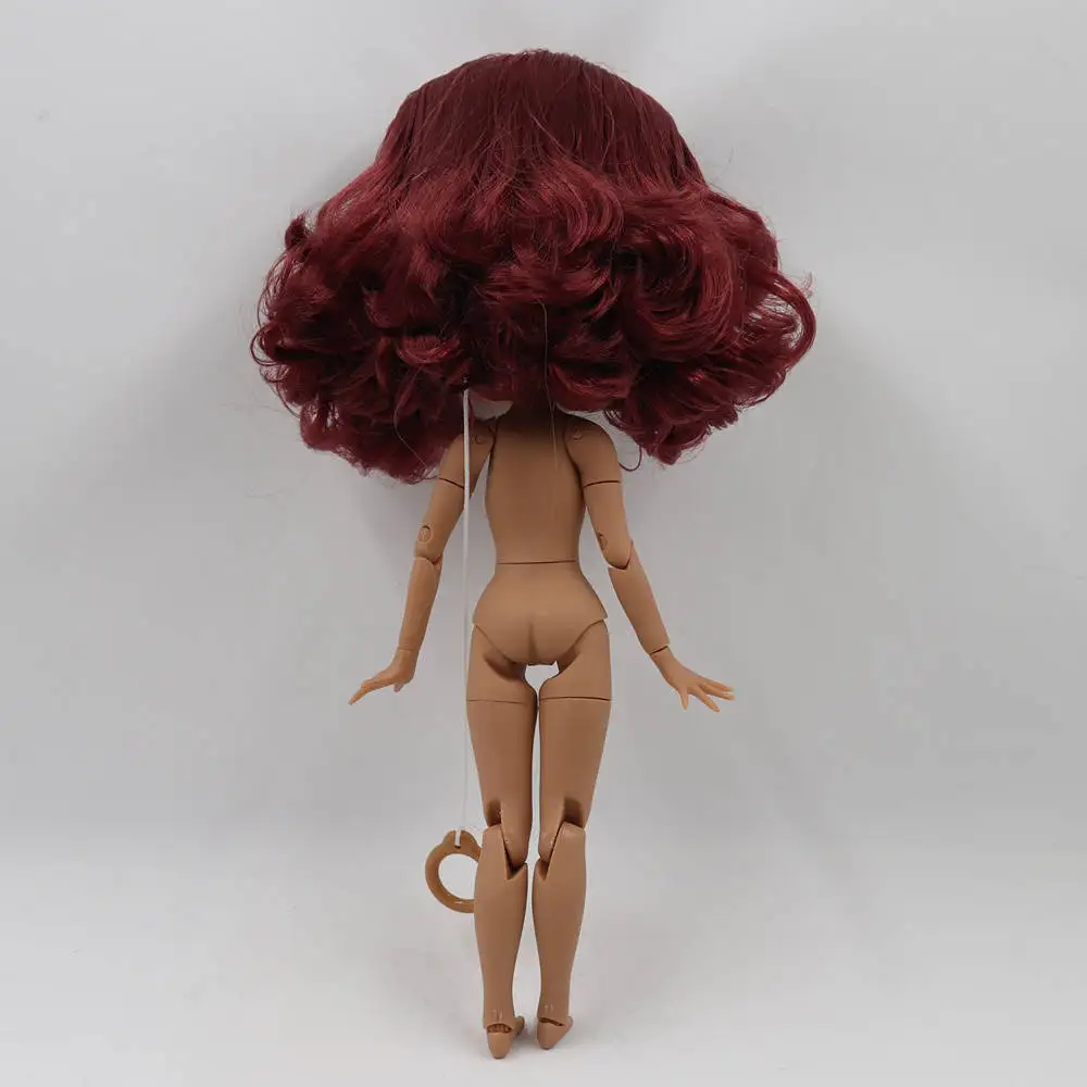 Синий Blyth 1/6, кукольные парики, рулон, кожа головы, горячие волосы, цвет с взрыва/без челки, бахрома, мягкие, разные стили волос, выберите кожу - Цвет: Синий