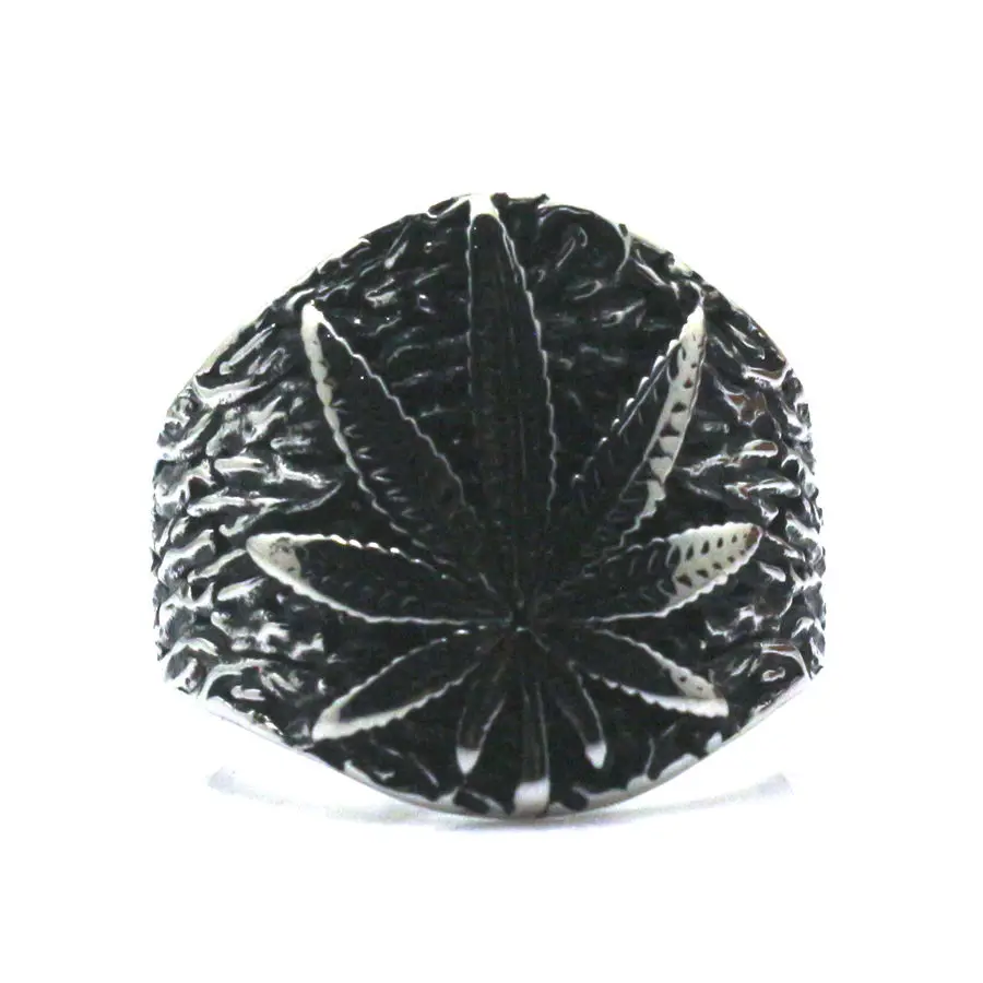 Cool Maple Leaves Ring Men Boy 316L Stainless Steel Party Best Gift Band Biker | Украшения и аксессуары