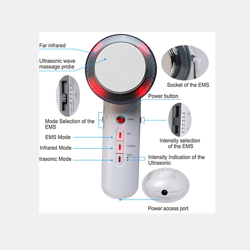 Косметический аппарат для похудения тела лица ультразвуковая EMS терапия потеря