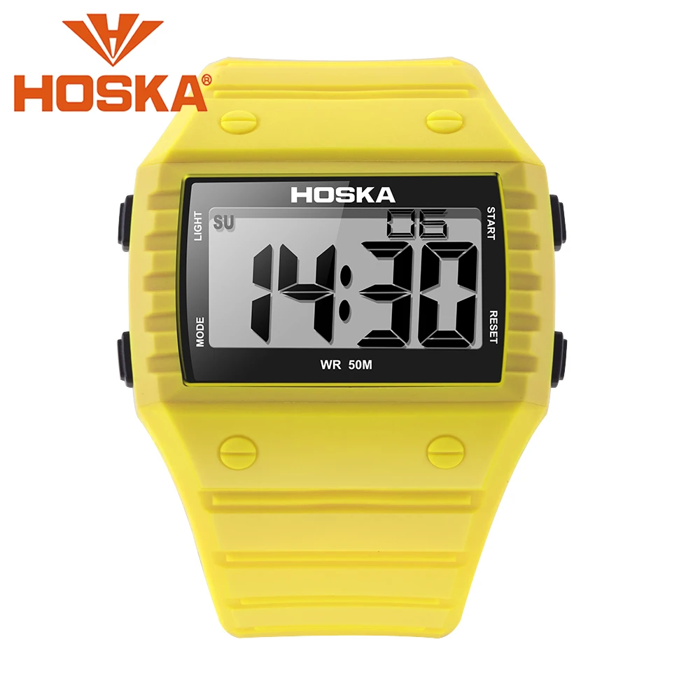 HOSKA студент женские светодио дный цифровые часы для женщин одежда заплыва Спорт