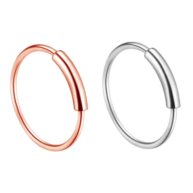Новинка кольца гвоздики для ноздрей из нержавеющей стали клипсы носа/уха/губ