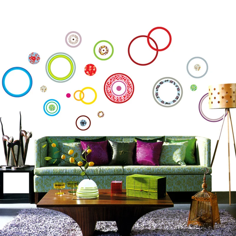 Zs Sticker circle Wall Stickers Children Room Home Decor Vinyl Kids Decal Baby Nursery | Дом и сад