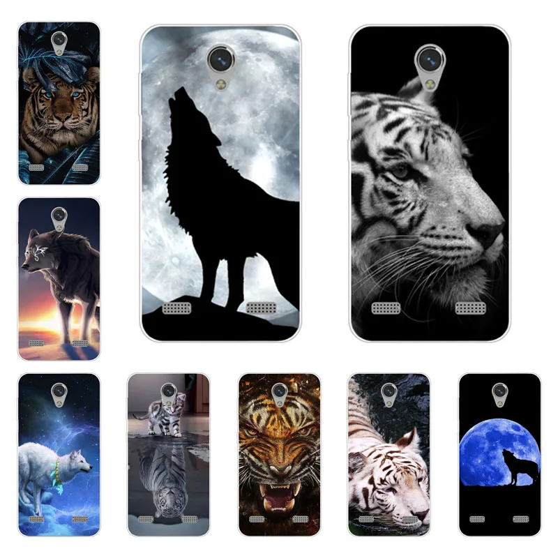 For zte blade A520 Case Silicon Wolf beast Painting Soft TPU Back Cover for BA520 Protect Phone cases shell |