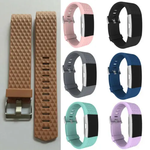 Сменные силиконовые наручные часы спортивный ремешок для Fitbit Charge 2