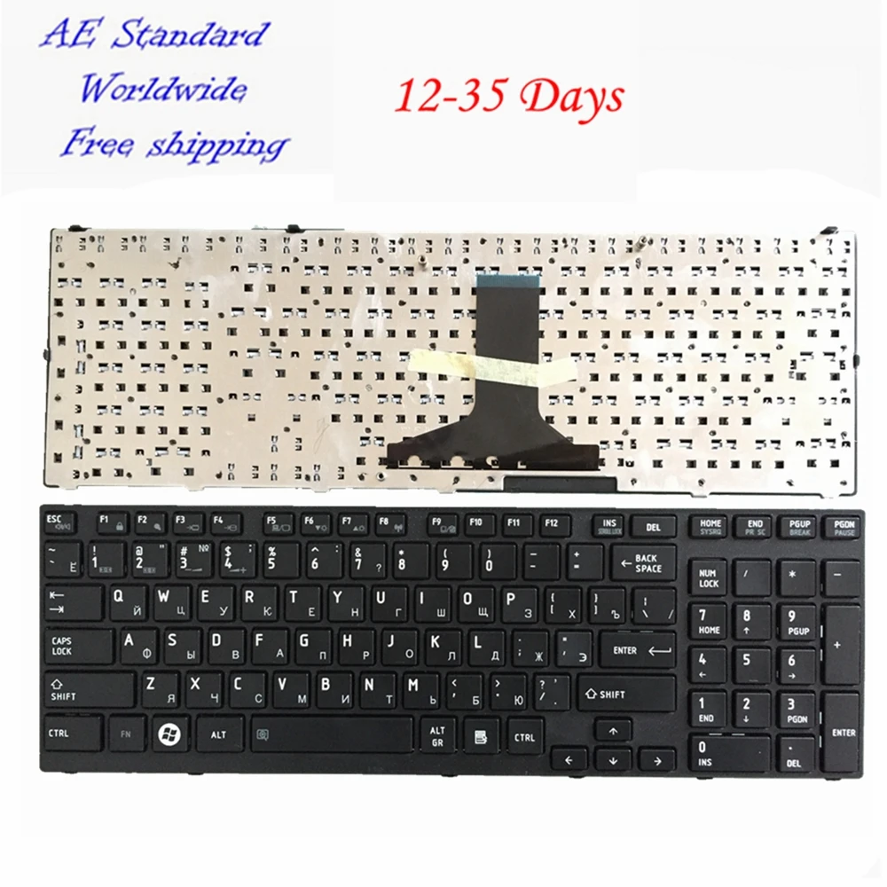 Русская черная Новая русская клавиатура для ноутбука Toshiba Satellite P750 P750D P755 P755D P770 P770D